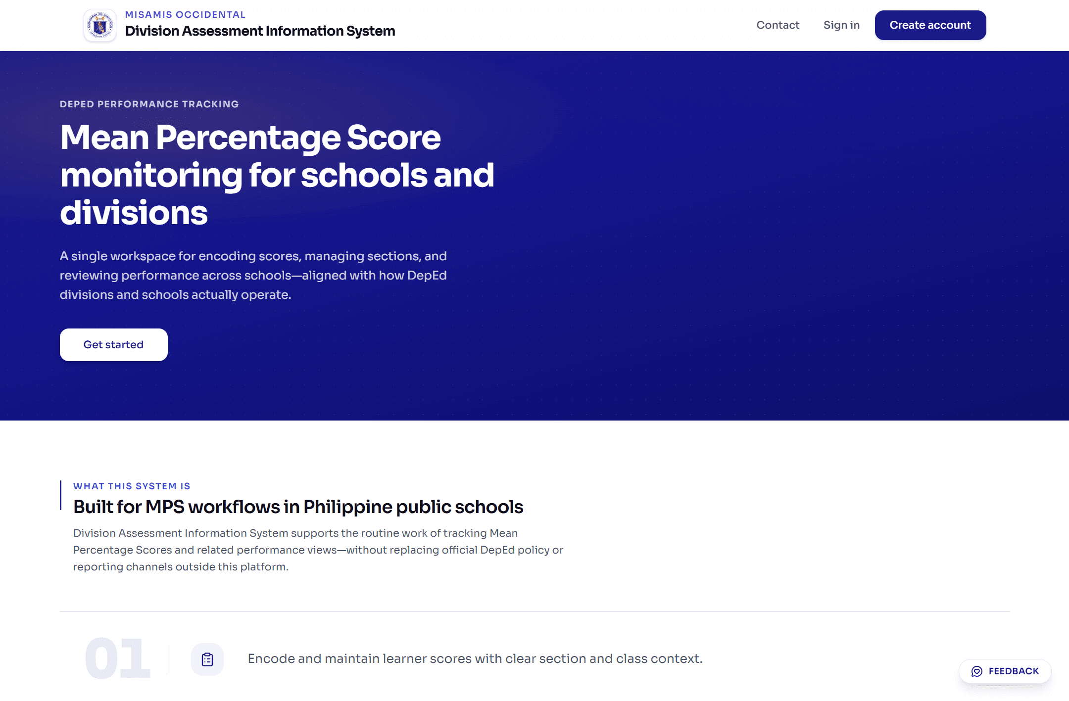 Mean Percentage Score monitoring for schools and divisions preview